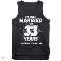 Couples Married 33 Years Funny 33rd Wedding Anniversary Tank Top thumb 0