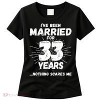 Couples Married 33 Years Funny 33rd Wedding Anniversary Women's T-Shirt thumb 0