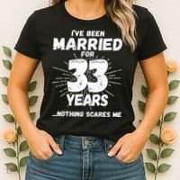 Couples Married 33 Years Funny 33rd Wedding Anniversary Women's T-Shirt thumb 2