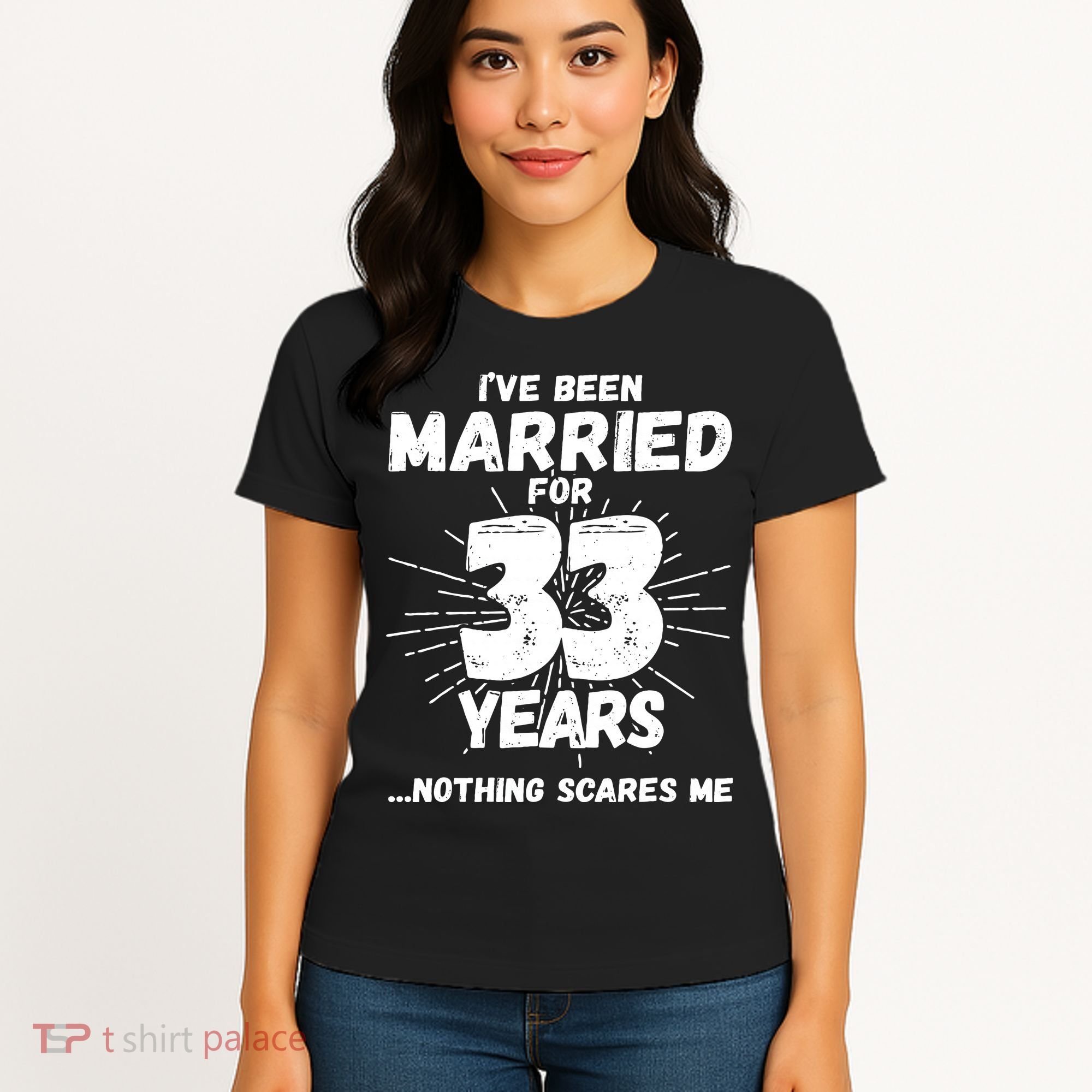 Couples Married 33 Years Funny 33rd Wedding Anniversary Women's T-Shirt