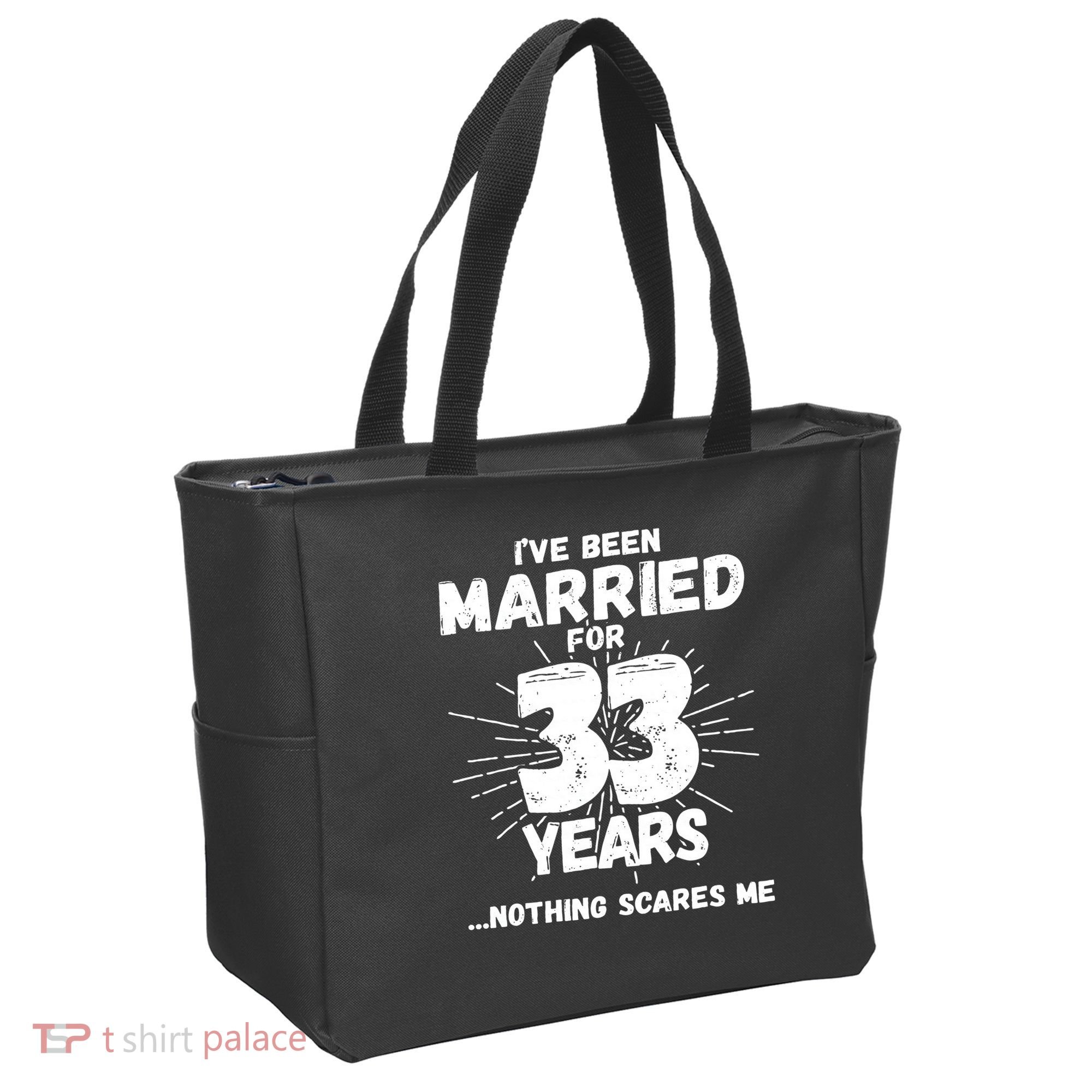 Couples Married 33 Years Funny 33rd Wedding Anniversary Tote Bag