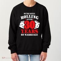 Couples Married 30 Years Funny 30th Wedding Anniversary Women's Sweatshirt thumb 0