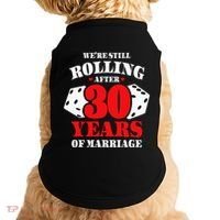 Couples Married 30 Years Funny 30th Wedding Anniversary Doggie Tank thumb 0
