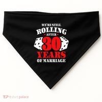 Couples Married 30 Years Funny 30th Wedding Anniversary USA-Made Doggie Bandana thumb 0