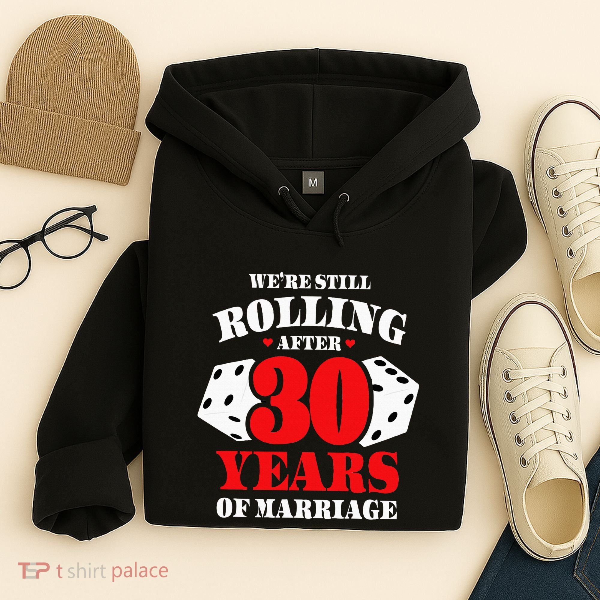 Couples Married 30 Years Funny 30th Wedding Anniversary Hoodie