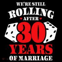 Couples Married 30 Years Funny 30th Wedding Anniversary Long Sleeve Shirt thumb 2