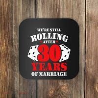 Couples Married 30 Years Funny 30th Wedding Anniversary Coaster thumb 0