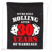 Couples Married 30 Years Funny 30th Wedding Anniversary Drawstring Bag thumb 0