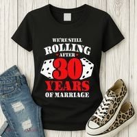 Couples Married 30 Years Funny 30th Wedding Anniversary Women's T-Shirt thumb 3