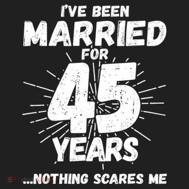 Couples Married 45 Years Funny 45th Wedding Anniversary Comfort Colors Boxy T-Shirt