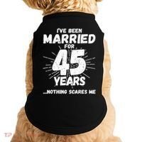 Couples Married 45 Years Funny 45th Wedding Anniversary Doggie Tank thumb 0