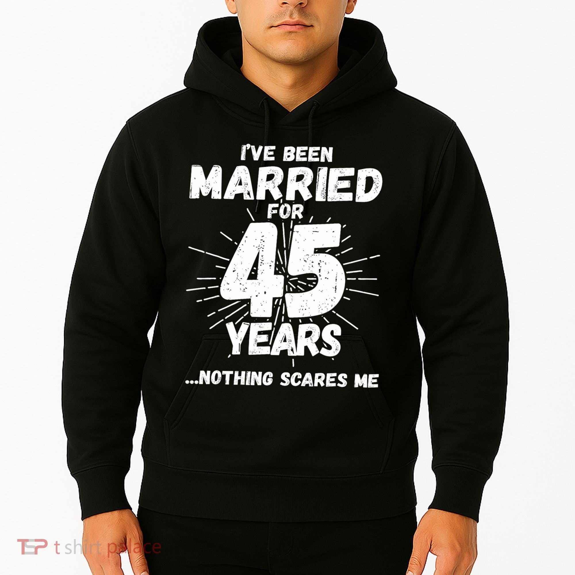 Couples Married 45 Years Funny 45th Wedding Anniversary Hoodie