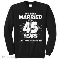 Couples Married 45 Years Funny 45th Wedding Anniversary Sweatshirt thumb 0