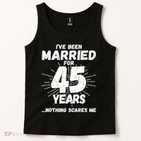 Couples Married 45 Years Funny 45th Wedding Anniversary Tank Top thumb 2