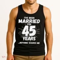 Couples Married 45 Years Funny 45th Wedding Anniversary Tank Top thumb 3
