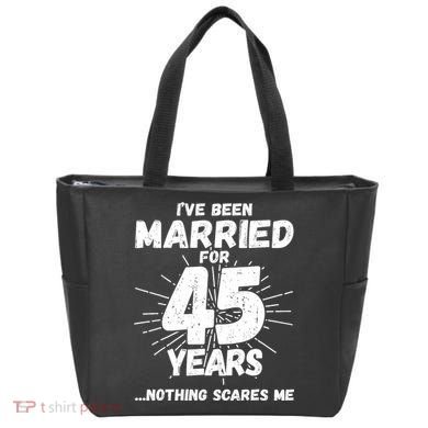 Couples Married 45 Years Funny 45th Wedding Anniversary Tote Bag