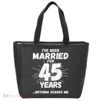 Couples Married 45 Years Funny 45th Wedding Anniversary Tote Bag thumb 0