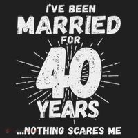Couples Married 40 Years Funny 40th Wedding Anniversary Comfort Colors T-Shirt thumb 5