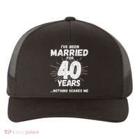Couples Married 40 Years Funny 40th Wedding Anniversary Yupoong Adult 5-Panel Trucker Hat thumb 0
