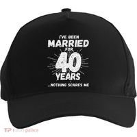 Couples Married 40 Years Funny 40th Wedding Anniversary Five-Panel Snapback Cap thumb 0