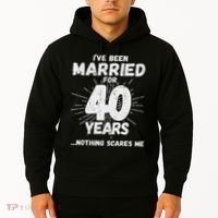 Couples Married 40 Years Funny 40th Wedding Anniversary Hoodie thumb 2