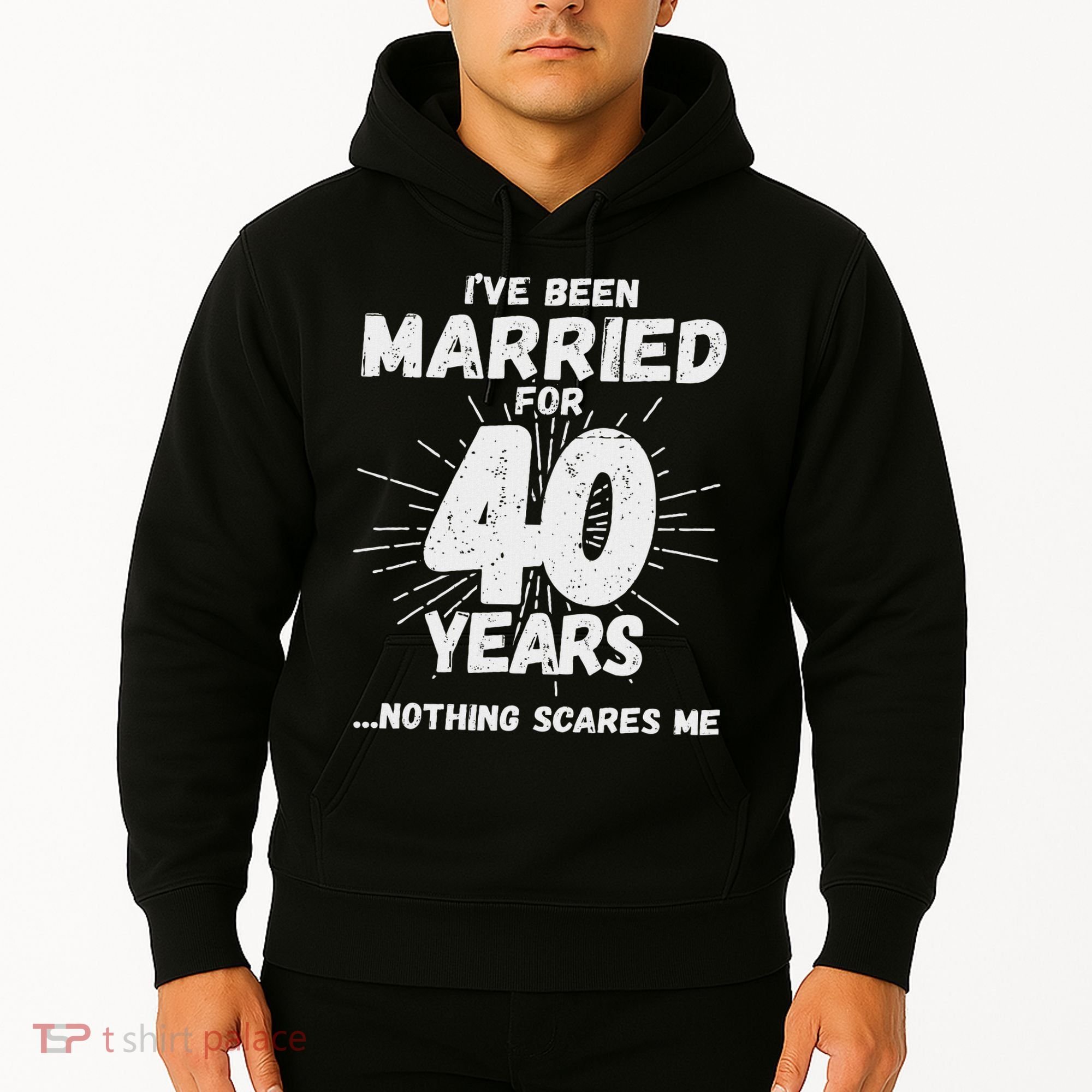 Couples Married 40 Years Funny 40th Wedding Anniversary Hoodie