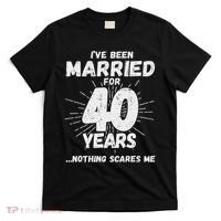 Couples Married 40 Years Funny 40th Wedding Anniversary T-Shirt thumb 0