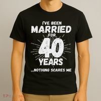Couples Married 40 Years Funny 40th Wedding Anniversary T-Shirt thumb 3