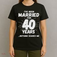 Couples Married 40 Years Funny 40th Wedding Anniversary T-Shirt thumb 4