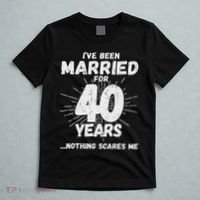 Couples Married 40 Years Funny 40th Wedding Anniversary T-Shirt thumb 5