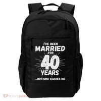 Couples Married 40 Years Funny 40th Wedding Anniversary Backpack thumb 0