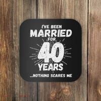 Couples Married 40 Years Funny 40th Wedding Anniversary Coaster thumb 0