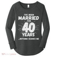 Couples Married 40 Years Funny 40th Wedding Anniversary Women's Perfect Tri Tunic Long Sleeve Shirt thumb 0