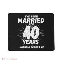 Couples Married 40 Years Funny 40th Wedding Anniversary Mousepad thumb 0
