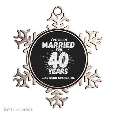 Couples Married 40 Years Funny 40th Wedding Anniversary Ornament