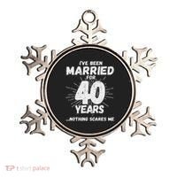 Couples Married 40 Years Funny 40th Wedding Anniversary Ornament thumb 0