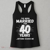 Couples Married 40 Years Funny 40th Wedding Anniversary Women's Tank Top thumb 3