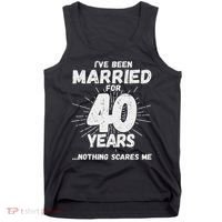 Couples Married 40 Years Funny 40th Wedding Anniversary Tank Top thumb 0