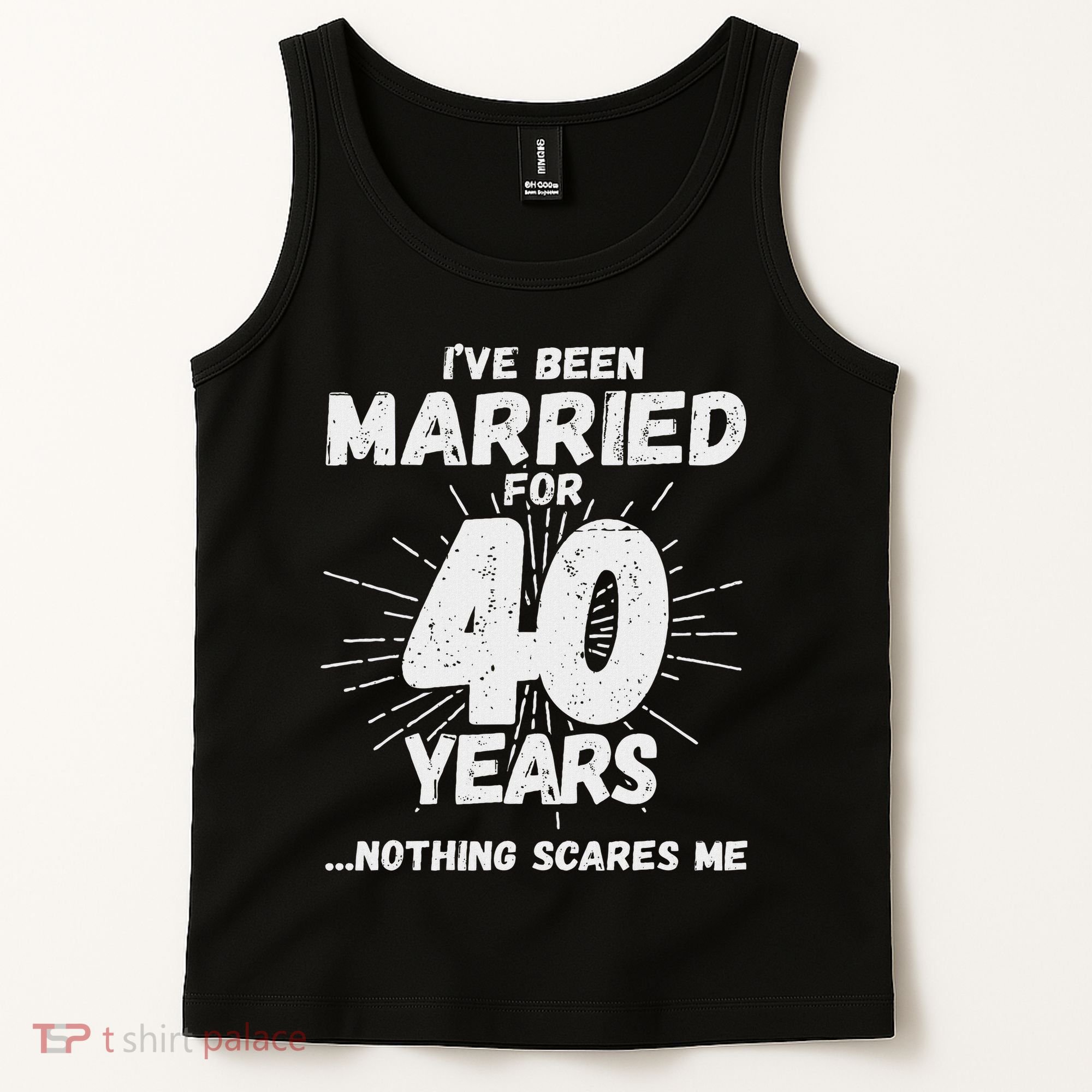 Couples Married 40 Years Funny 40th Wedding Anniversary Tank Top