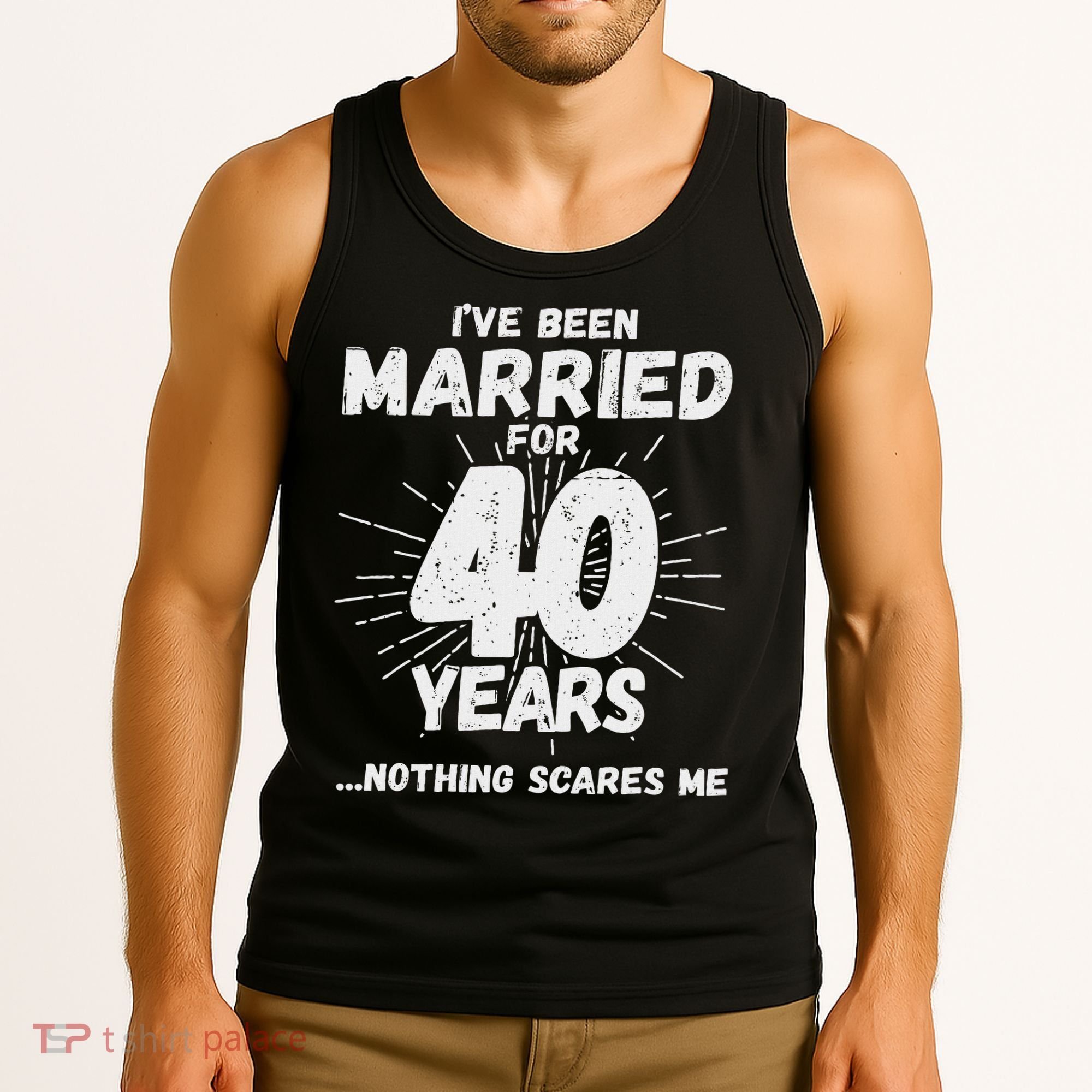 Couples Married 40 Years Funny 40th Wedding Anniversary Tank Top