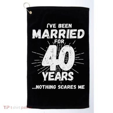 Couples Married 40 Years Funny 40th Wedding Anniversary Golf Towel