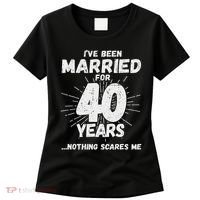 Couples Married 40 Years Funny 40th Wedding Anniversary Women's T-Shirt thumb 0