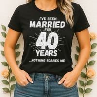 Couples Married 40 Years Funny 40th Wedding Anniversary Women's T-Shirt thumb 2