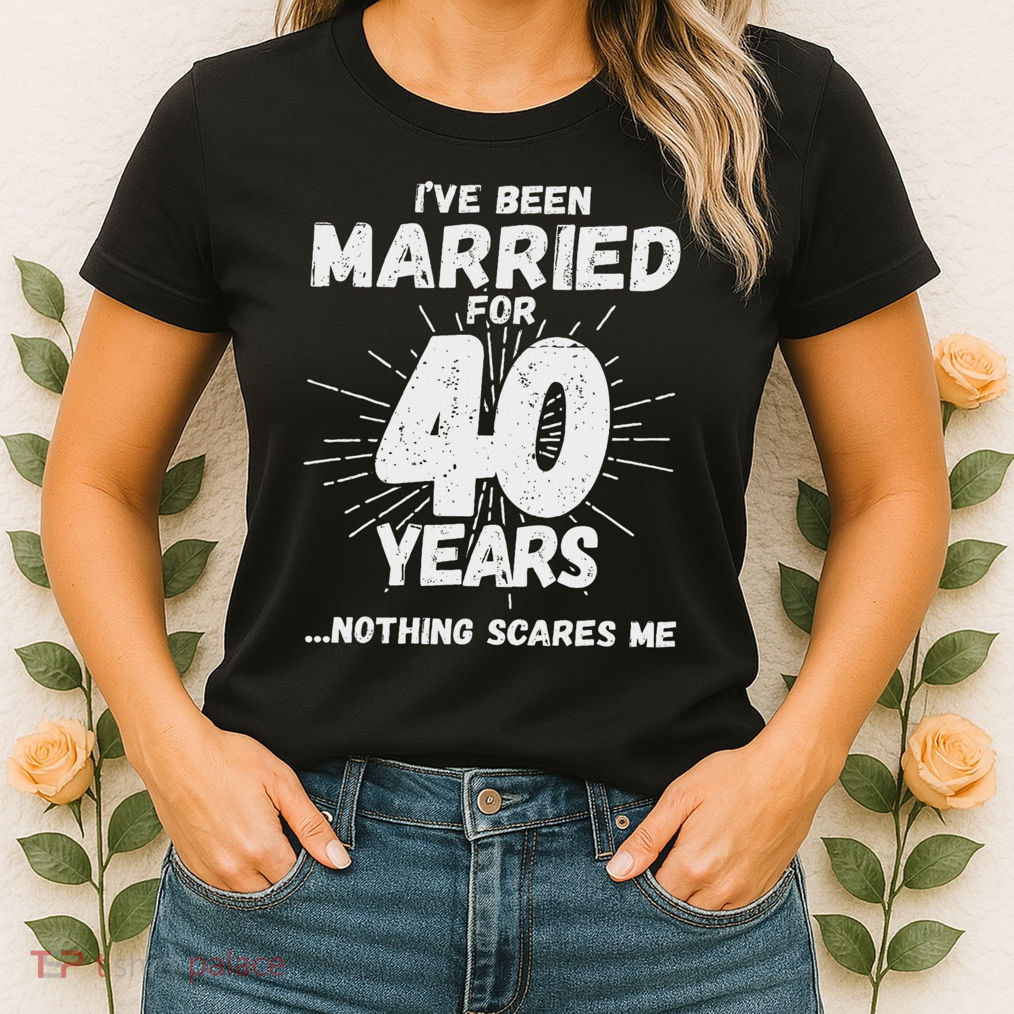 Couples Married 40 Years Funny 40th Wedding Anniversary Women's T-Shirt