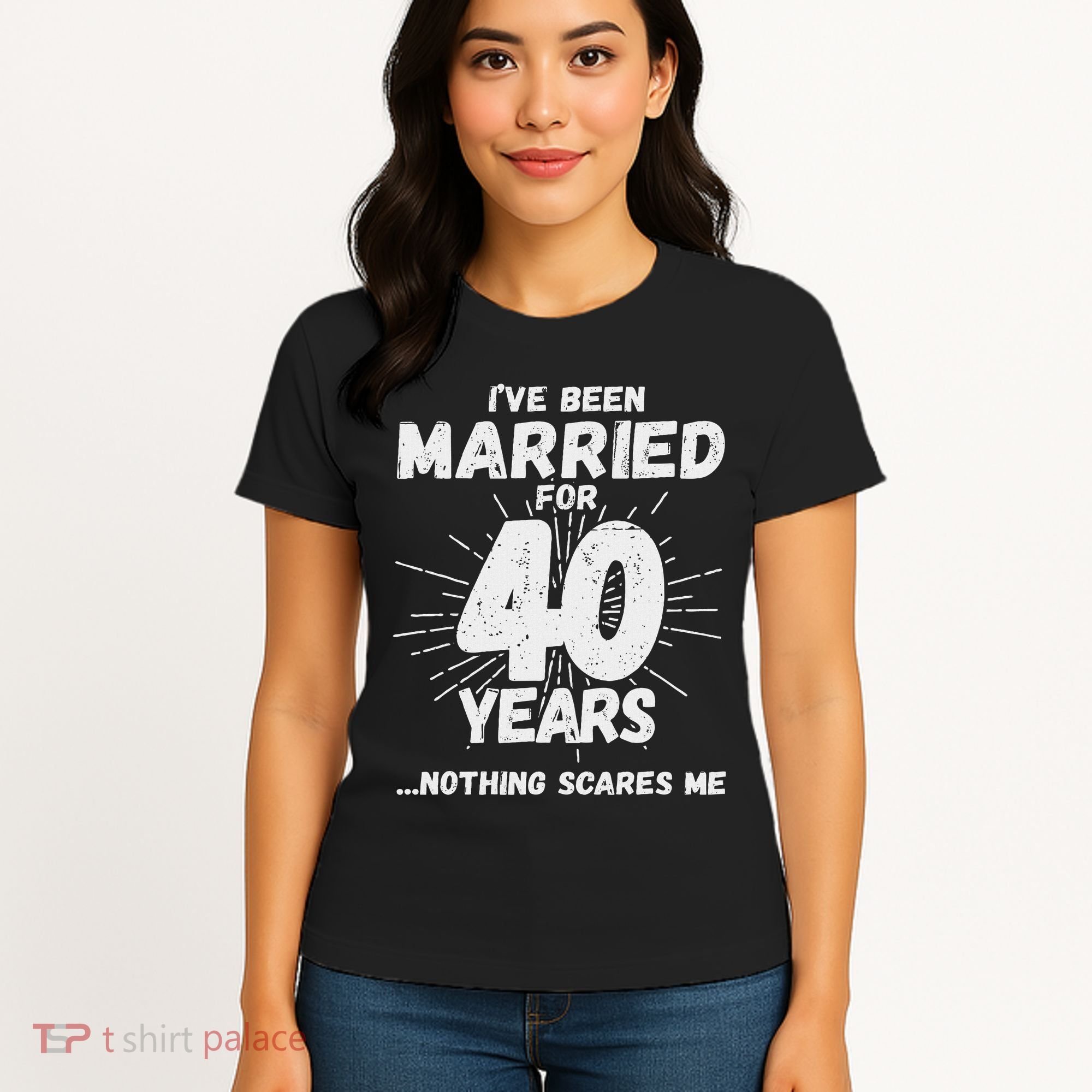 Couples Married 40 Years Funny 40th Wedding Anniversary Women's T-Shirt