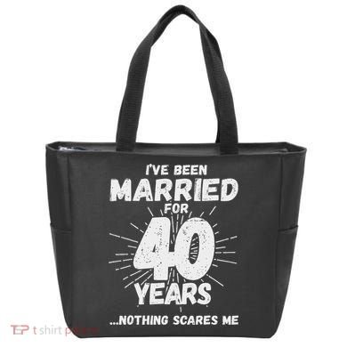 Couples Married 40 Years Funny 40th Wedding Anniversary Tote Bag