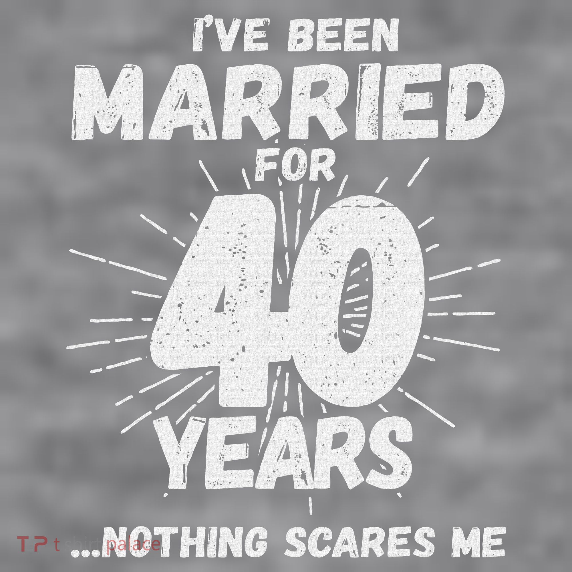 Couples Married 40 Years Funny 40th Wedding Anniversary Women's Racerback Cropped Tank