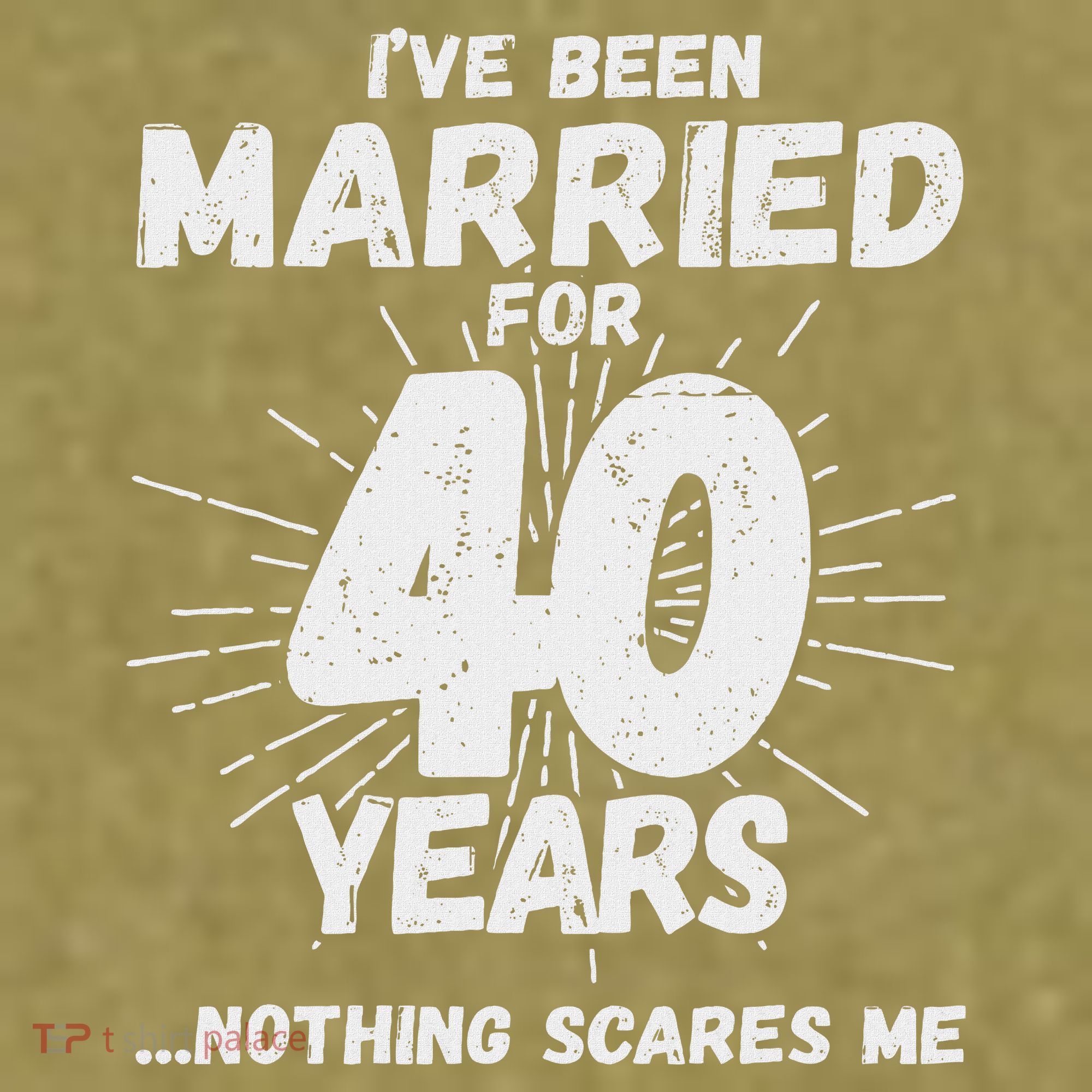 Couples Married 40 Years Funny 40th Wedding Anniversary Garment-Dyed Women's Muscle Tee