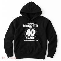 Couples Married 40 Years Funny 40th Wedding Anniversary Hoodie thumb 0