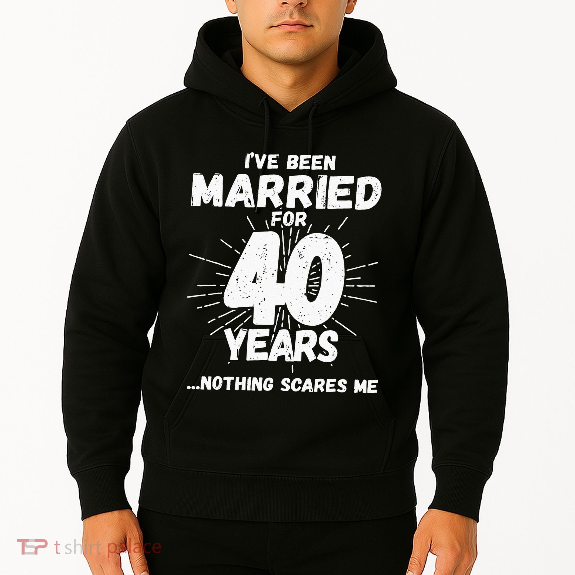 Couples Married 40 Years Funny 40th Wedding Anniversary Hoodie